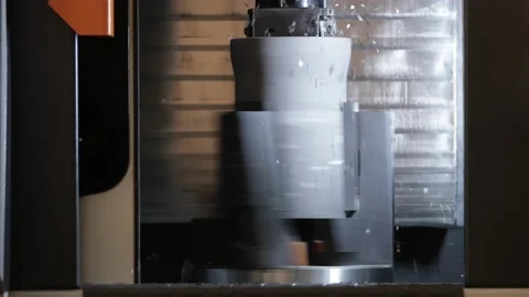 Industrial safety first concept, Close up the drilling milling metal Video stock 148473523