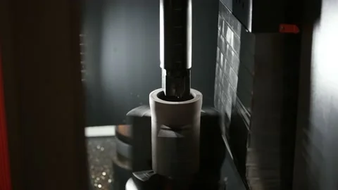Industrial safety first concept, operator machining die casting machine Stock Footage 148473545
