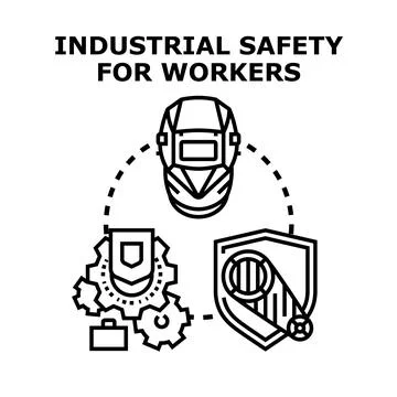 Industrial safety for workers concept vector 스톡 일러스트