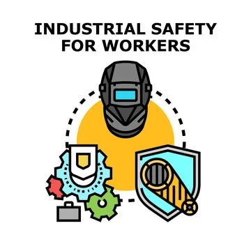 Industrial safety for workers concept vector 스톡 일러스트