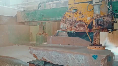 Industrial Saw System for Marble Block Processing 스톡 동영상 304239864