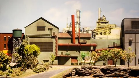 Industrial scene model Stock Photos