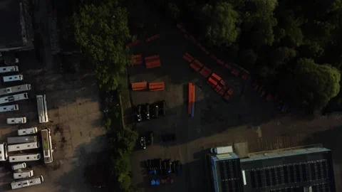 Industrial scene view from drone Stock Footage 297253600