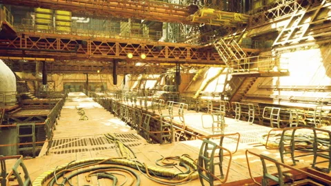 Industrial service area. Utility space with accessible components Stock Footage 338337084