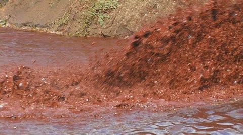 Industrial sewage. Stock Footage 27085785
