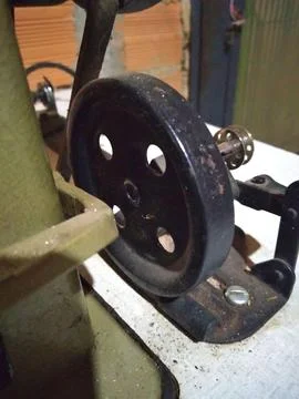 Industrial sewing machine component Stock Photos