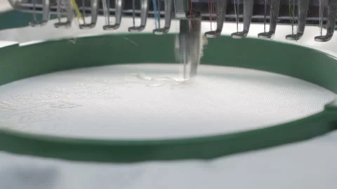 Industrial sewing machine in the workshop Stock Footage 274566583