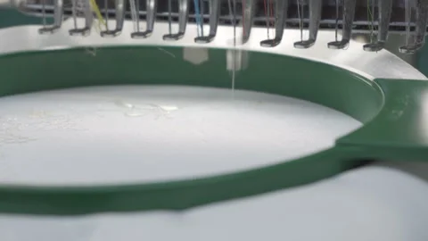 Industrial sewing machine in the workshop Stock Footage 274566690