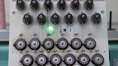 Industrial sewing machine in the workshop Stock Footage 274567163