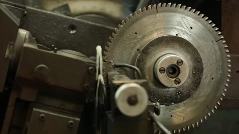 INDUSTRIAL SHARPENING SAW TOOTH Stock Footage 306697598