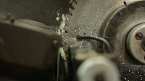 INDUSTRIAL SHARPENING SAW TOOTH Stock Footage 306697600