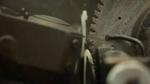 INDUSTRIAL SHARPENING SAW TOOTH Stock Footage 306697901