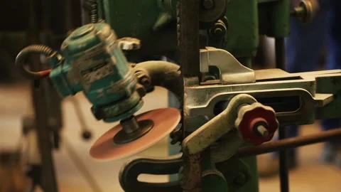 INDUSTRIAL SHARPENING SAW TOOTH Stock Footage 306698166
