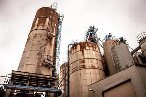 Industrial silo Stock Photos