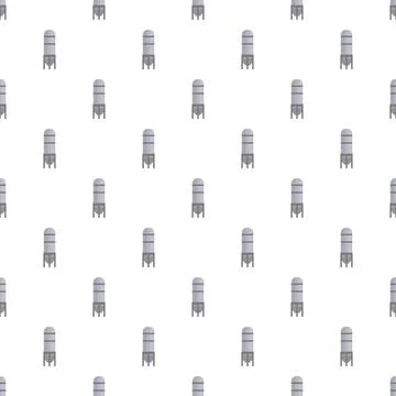 Industrial silo processing tank seamless pattern background Stock Illustration