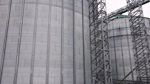 Industrial Silos and Structural Frameworks are vital in many sectors and Stock Footage 293168084