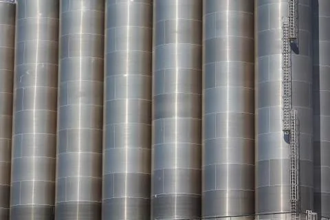Industrial silos Stock Photos