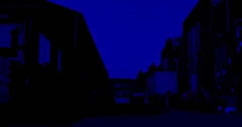 Industrial site in the blue night II Stock Footage 267344553