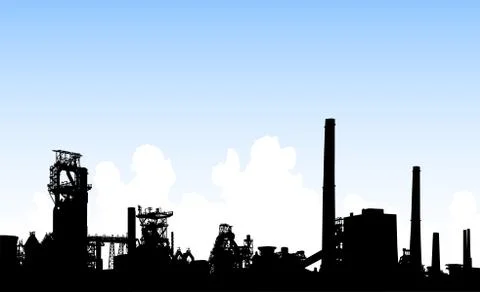 Industrial skyline Stock Illustration