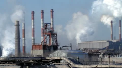 Industrial smog Stock Footage 10915845