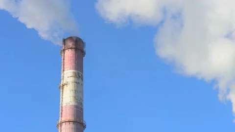 Industrial smoke from chimney Stock Footage 201368784
