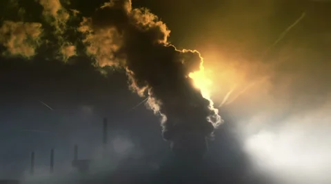 Industrial smoke Stock Footage 32288624