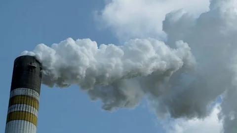 Industrial Smoke Stack Close Up Stock Footage 74250197