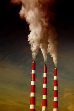 Industrial smoke stack Stock Photos