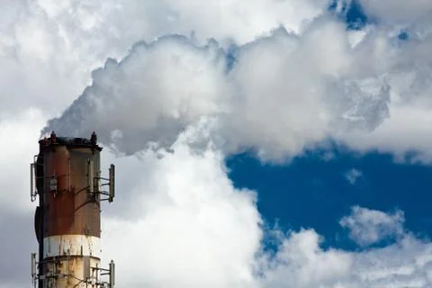 Industrial smoke stack 스톡 사진