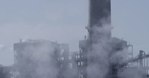 Industrial Smoke Stacks Stock Footage 48267731