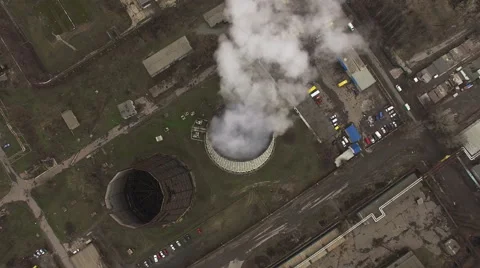 Industrial Smokestack Stock Footage 64066687