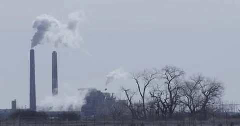 Industrial Smokestacks Stock Footage 48267662