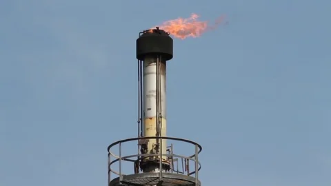 Industrial smokestacks Stock Footage 77044896