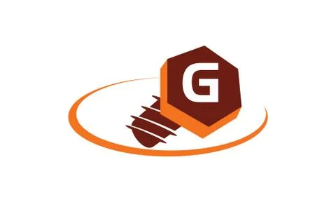 Industrial Solutions Initial G Illustrazione stock