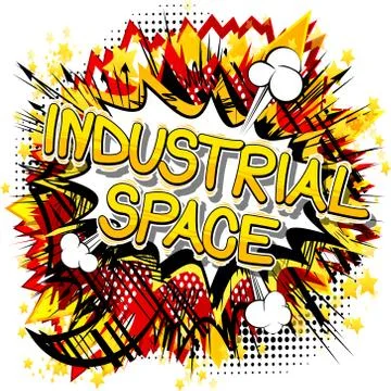 Industrial space - Vector illustrated comic book style phrase. イラスト素材