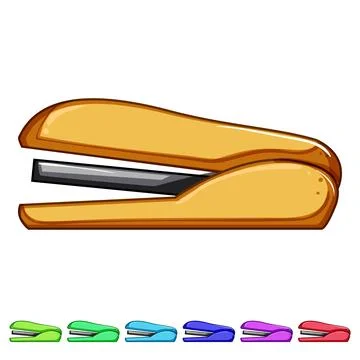 Industrial stapler cartoon vector graphic Stock Illustration