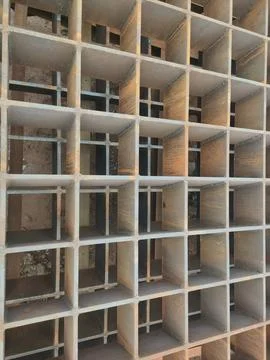Industrial Steel Grating Panel with Geometric Pattern Stock Photos