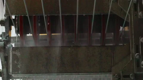 Industrial Stone Processing Line Machine Equipped With Diamond Wires For Cutting Video stock 219500835