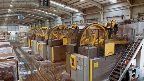 Industrial Stone Slab Cutting Systems 스톡 동영상 304240528