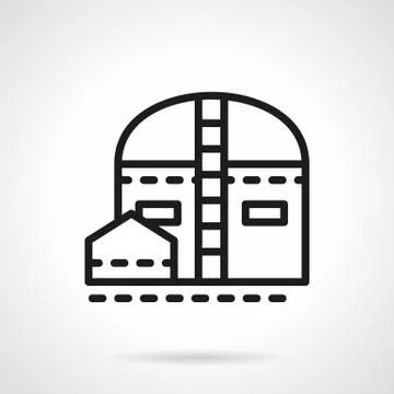 Industrial storage simple line vector icon Stock Illustration