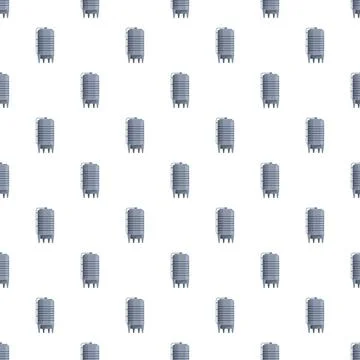 Industrial storage tanks creating seamless repeating pattern background Illustrazione stock