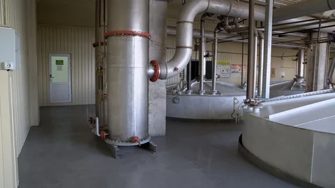 Industrial storage tanks Stock Footage 120798723