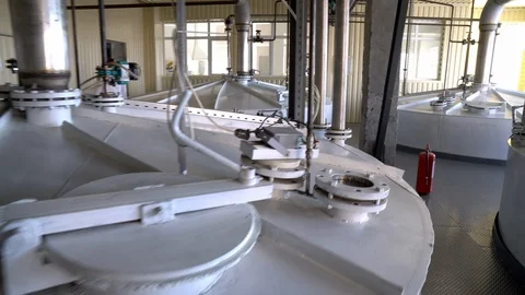 Industrial storage tanks Stock Footage 121407255