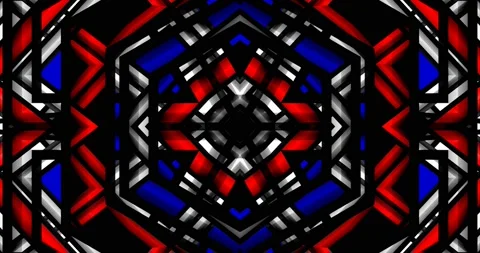Industrial Structure Architecture Black And White Color Pattern Kaleidoscope Stock Footage 155282260