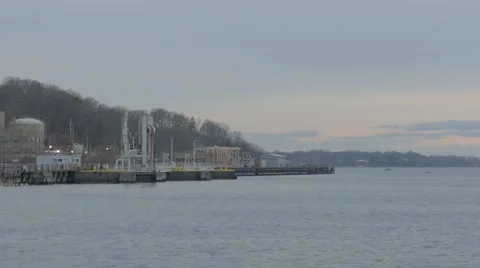 Industrial Structures on Water Stockbeeldmateriaal 54185209