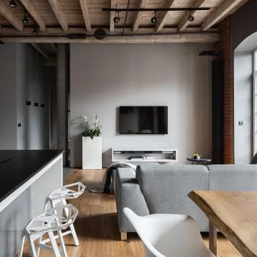 Industrial studio flat Stock Photos