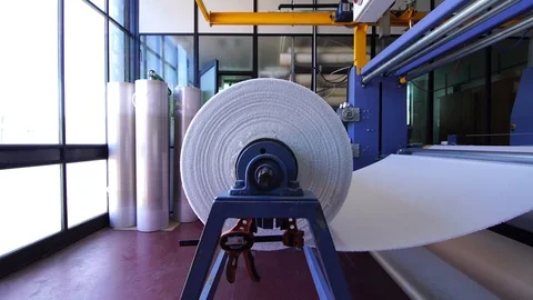 Industrial sublimation printer for digital printing on fabrics. Modern textile i Stockbeeldmateriaal 105382844
