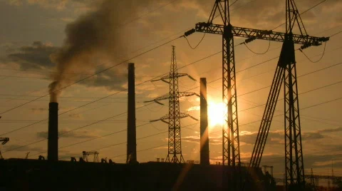 Industrial sunset Stock Footage 510129
