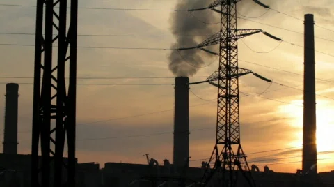 Industrial sunset Stock Footage 700669