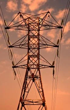 Industrial sunset Stock Photos
